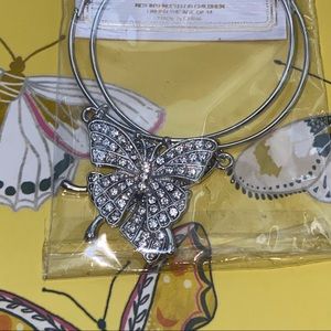 Silver butterfly earrings